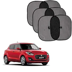 Car Window Sun Protected Sunshade for Maruti Suzuki Swift (Set of 6)