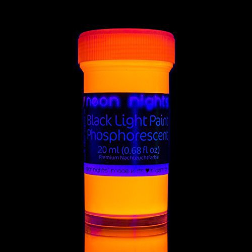 neon nights nachleuchtende Neon Farben | Phosphoreszierende Wandfarbe für Glow Effekt im Dunkeln | 8 x 20ml Leuchtfarben Paint Set - 4