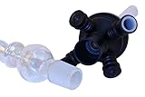Caesar UFO Crystal Klick Matt Black + Kaminkopf (Flat Shining Transparent) - 