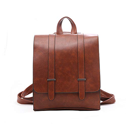 Preisvergleich Produktbild Deloito Damen Mode Drucken Schulranzen Retro Britisch Schultertaschen Hochschule Wind Taschen Einfach Grosse Kapazität Rucksack (Braun,Freie Größe)