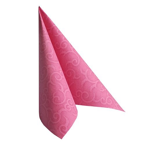 50 Servietten „ROYAL Collection“ 1/4-Falz 40 cm x 40 cm fuchsia „Casali“ 84886 Papstar Dekorservietten - 2