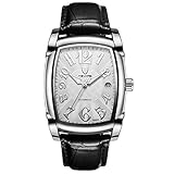 Automatische mechanische herrenuhr, Rechteckige gehäuse Business Watch-B