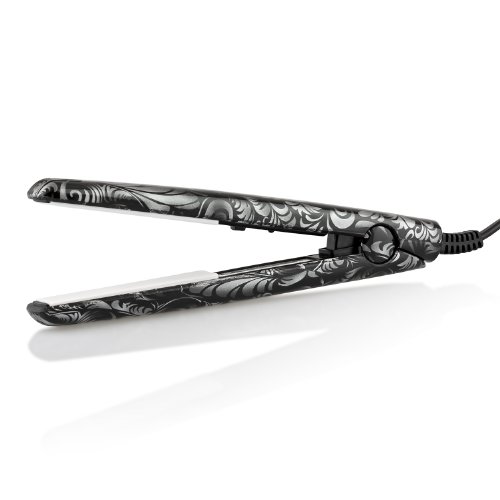 Mini Glätteisen Haarglätter auch für Locken im praktischen Reiseformat schwarz silber original Qualilux - 2