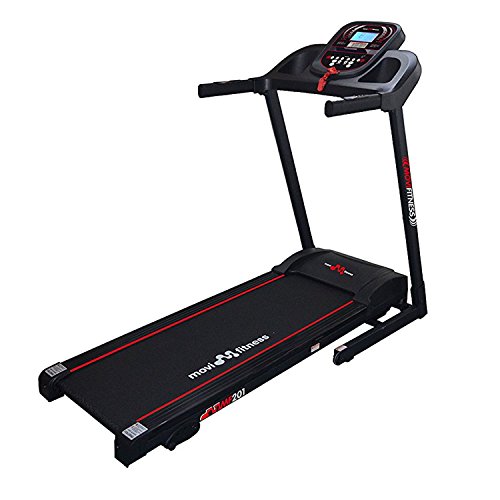 Movi Fitness MF201, Tapis Roulant Unisex - Adulto, Nero/Rosso, 161 x 70 x 128 cm