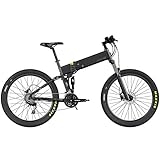 Todo-terreno: mtb eléctrica con frenos hidráulicos, cambio de 30 velocidades y doble suspensión (rockshox + shimano). Se puede usar como bicicleta normal o como ebike con 4 niveles de pedaleo asistido