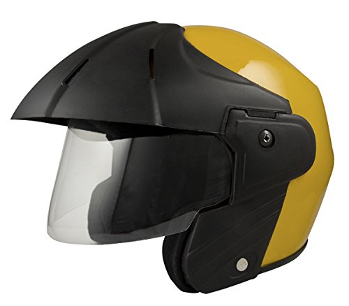 Sage Square Deltz Power Plus ABS Shell ISI Certified Open Face Helmet (Extra Large, Desert-Storm Glossy), Multicolour