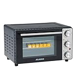 Farbe: schwarz | 16 Liter Garraum | incl. Backblech und Edelstahl-Grillrost