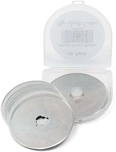 Rotary Cutter Blades 45mm 10-Pack - Fits Fiskars, Olfa, Truecut, &amp; Martelli By Quilt Cutter