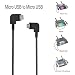 Produktbild Owoda Micro USB nach Micro USB / Type C / iPhone Blitz Datenkabel 90 Grad Kabel Für DJI Mavic PRO / Spark (Micro USB to Micro USB)