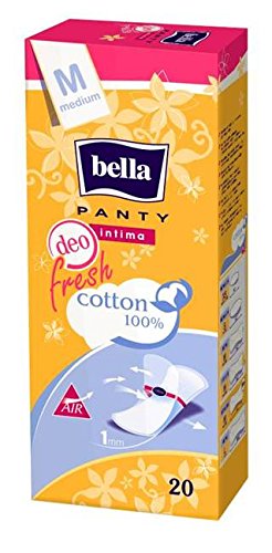 Bella Panty Intima Ultrathin Pantyliners Medium Deo Fresh (20 Pieces) RS.86 (9.00% Off) - Amazon