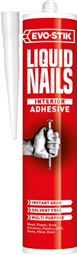 2 x Evo-Stik Liquid Nails Grab Adhesive Solvent Free Interior C20 290ml 30811458