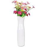 ufengke Jingdezhen Jarrón Cheongsam Jarrónes Blanco, Jarrones De Cerámica Modernos Jarrón Decorativo, para La Familia, La Ofi