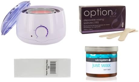 All in one waxing kit With Soft Wax wax heater strips and spatulas wax kit