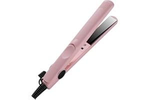 FOTUYOGO 2 in 1 Mini Dual Purpose Curling Iron, Ceramic Mini Hair Curler, 30s Fast Heating Mini Hair Curler for Short Hair, Portable Mini Curling Iron Travel Size (Pink)