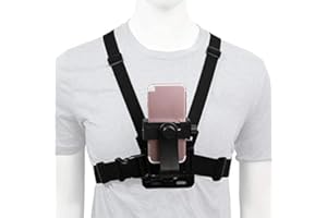 QCWWY Tragezubehör, Handy-Brustgurt mit Telefonhalter für Live-Streaming Im Freien Radfahren Brustgurt Verstellbar für Live-Streaming Im Freien Radfahren