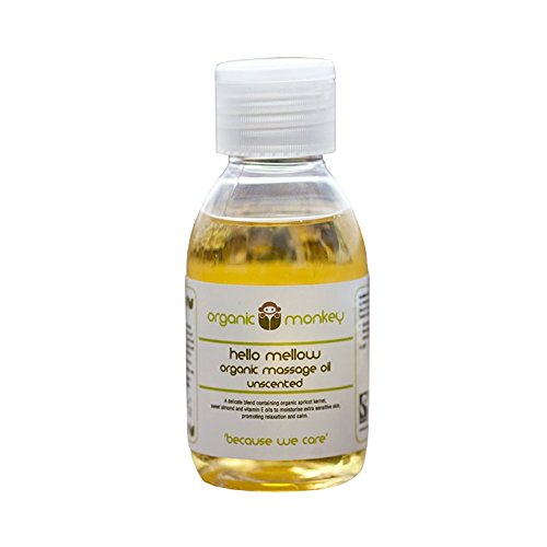 Organic Monkey Hello Mellow Unscented Baby Body Bath Massage Oil 125 ml