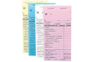 SIBEL Paquet de 10 carnets Caisse Blanc avec numéros