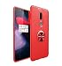 Produktbild OnePlus 6 Hülle, CaseLover OnePlus 6 6,28 Zoll Slim Silikonhülle mit 360 Grad Drehbarer Ständer und Handyhalterung Auto Magnet Ring Stoßfeste Schale Rückseitige Abdeckung Schutzhülle Hülle Weiche TPU Hülle Case Shell Cover für OnePlus 6, Rot + Rot