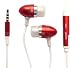 Produktbild Emartbuy Rot In Ear Kopfhörer Headset mit Mikrofon Geeignet Für Denver SDQ-50002G / Denver SDQ-55024L Smartphone