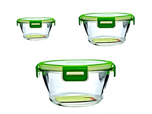 NEUHEIT!! STOREMAX von Pasabahce - 3 Teiliges Frischhaltedosen/ Vorratsdosen Set aus Glas.