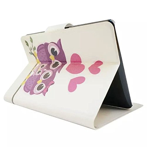 Mobilefashion Ledertasche PU Leder Tasche Schutzhülle Hülle Case für Amazon Kindle Paperwhite (6.0 inch) Schale (Herz eule MM) + 1x Staub-Stecker - 4