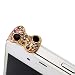 Produktbild MAXFE.CO 3.5mm 3D Gold-Bogen Twinkle Glänzend Bling Strass Glitter Headset Staubschutz Stöpsel Schleife Anti-Dust Plug Anti-Staub-Stecker Staub Schutz für Smartphones Tablet HTC One, iPhone 3 3GS 4 4S 5 5S, iPad 1 2 3 4 mini,Nokia Lumia 920 928 520 720, Samsung Note 2 N7100, galaxy S3 i9300, i8190, i8262D, S2 i9100, i9268, S5830, i9000, Samsung Galaxy S4 i9500, GALAXY Ace2, LG Nexus 4HTC one X, i8262D i9268 HTC G18 Sensation XE, TC X920e(Butterfly),Sony L36h(Xperia Z SP L),Samsung Tab 10.1'' P7510 P7300 P6800 P6200 P3100 Goldene