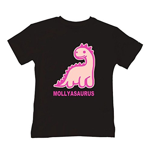 Personalised Dinosaur baby girls and toddler t-shirt- Your name asaurus