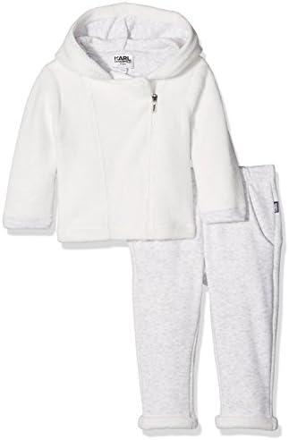 Karl Lagerfeld Kid Baby Ensemble Cardigan+Pantalon Clothing Set, Grey (Gris Clair Chine), 60 cm/3 Months