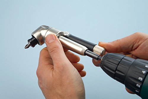 Wiha Hochleistungs-Winkelschrauber mit um 105° abgewinkeltem Kopf / Schraubendreher Adapter für schwer zugängliche Stellen / 1/4″ / 165 mm - 3