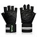 Produktbild Halbe Fingerhandschuhe Fitness Radfahren Sport Armbänder im Freien mit Männern und Frauen Gewichtheben Hanteln Übung Atmungsaktiv rutschfeste (Farbe : Weiß, größe : M)