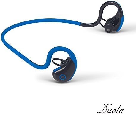 Duola Athletic Sweatproof Bluetooth Headphone Stereo Earbuds with Call Function &amp; Integrated Microphone for Mobile Phones (Blue)