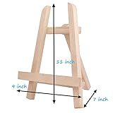 Desi Rang Small A-Frame Wooden Canvas Stand Easel Size 11 inch for Picture Message Mini Painting Plaque Placard Calendar Display on Table top