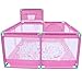 Produktbild Spielzelt Baby Laufstall Schutzzaun 6 Panel Kids Activity Center Zimmer, atmungsaktives Mesh für Babys Kleinkind, Indoor und Outdoor (Farbe : Rosa, größe : 128×128×66cm)
