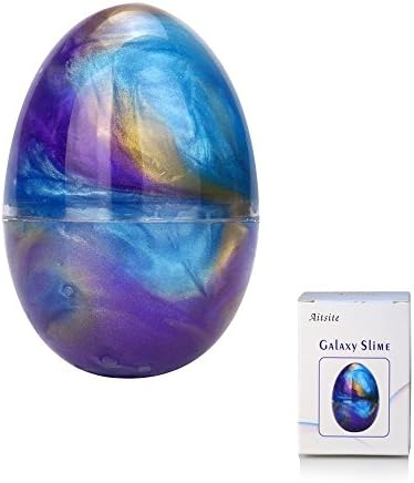 Galaxy Fluffy Slime, Aitsite Egg Slime Magic DIY Clay Stress Relief Toy No Borax and Non Toxic Scented For Children and Adults