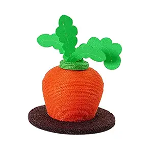 Aswadh Cat Sisal Scratching Post Durable Simulate Carrot for Pet Activity Kittens