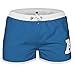 Produktbild ZHANSANFM Herren Badeshort mit Motiv Aufdruck Beachshorts Schnelltrocknend Beachshorts Freizeit Fitness Schwimmshorts Verstellbarem Tunnelzug Retro Strand Shorts Mode Loose Fit (L, Blau)