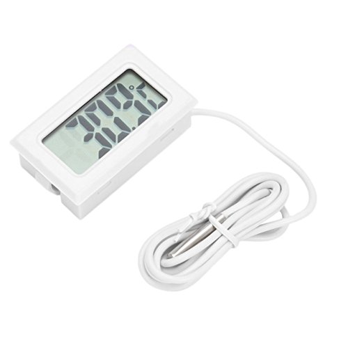 Preisvergleich Produktbild Mini Tragbare ConvenientLCD Kühlschrank Gefrierschrank Kühlschrank Digital Thermometer Luftfeuchtigkeit Meter Temperatur-50~110 ° c Weiß