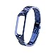 Produktbild TianranRT Luxus Edelstahl Stahl Handgelenk Riemen Metall Armband Für Xiaomi Mi Band 3 Watch (Blau)