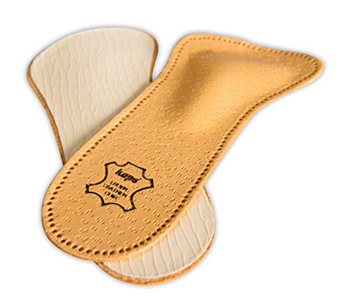 Orthotic 3/4 Leather Insoles with Metatarsal Arch Support Prevent Forefoot Pain, Kaps Ballerin, All Sizes (Women / 8 US / 39 EUR / 6 UK) by Kaps