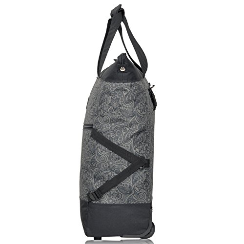 Einkaufstrolley Keanu WHEEL Trolley Shopping Damentasche Einkaufsroller Korb Shopper – Trinity – FABRAUSWAHL (Black Jacquard) - 8