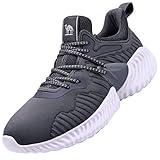 ★ SHOCKPROOF & NON-SLIP ---- EVA-Zwischensohle mit Kissen in der Ferse absorbiert Stöße und verleiht Stabilität; Sie verbessert die Rückpralleigenschaften und verringert den Durchbruch der Mittelsohle; Die robuste Gummi-Außensohle bietet eine besondere Traktionskontrolle dieser Trailrunning-Schuhe und eignet sich hervorragend zum Greifen des Bodens auf nasser Fahrbahn, abriebfest und rutschfest.