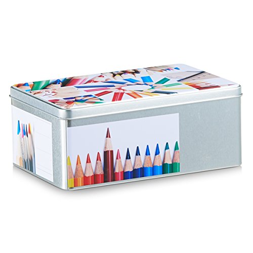 Zeller 19215 Aufbewahrungs-Box "Buntstifte", Metall