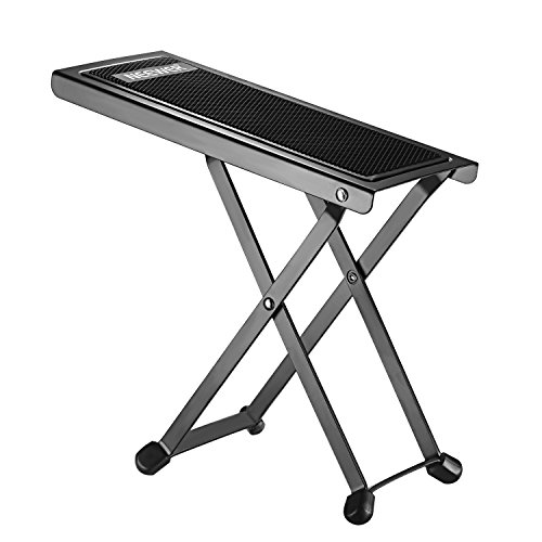 Neewer NW001 Reposapiés Pedal de Hierro Sólido Robusto Reposar con 4 Casquillos de Extremo de Altura Fija Posiciones y Pad para Guitarra Flamenco Acústica o Eléctrica(Negro)