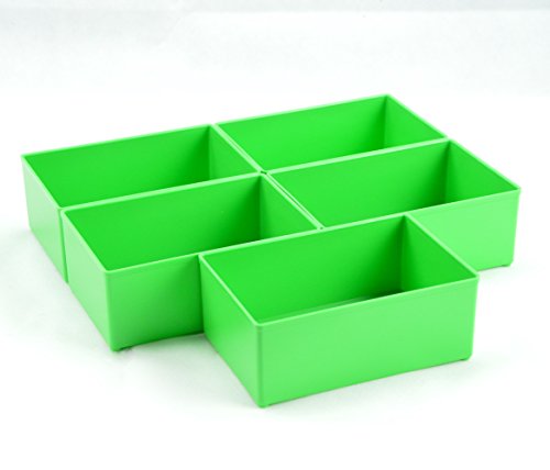 Bosch Sortimo 5St Insetbox grün D3 63 mm / Einsatzbox für L-Box 102 - 2