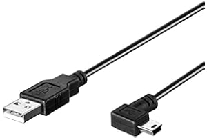 LARRITS 5M Mini USB 2.0 Câble USB Un Mâle à Mini B Plug 90 Degrés Angle Droit Câble de Chargement Long pour Appareil Photo Numérique Dash Cam Voiture Navigateur DVR Enregistreur de Conduite