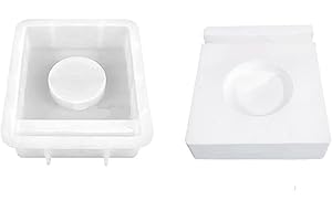 ‎ALEFBET Silikonformen Gießformen Kerzenhalter, Neue Ideen Silikonform Kerzenhalter, Kombiniert Silikon Gießform kerzenhalter, Gipsformen zum Gießen (Sockel - Quadrat)