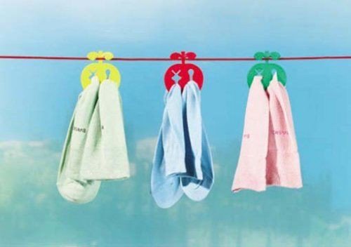 Socken – Clips „Apfel”, 20 Stück - 6