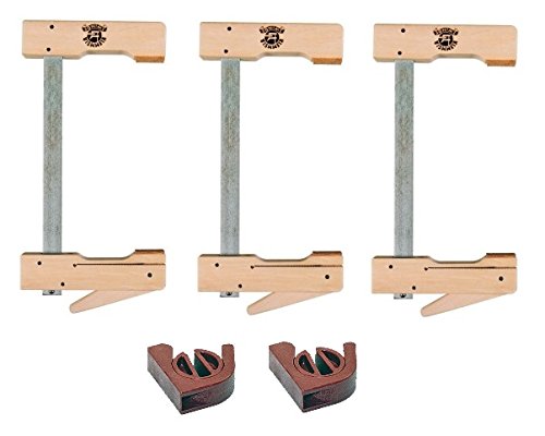 Klemmsia Satz : drei Zwingen 200/110mm + 1 Paar CORNET