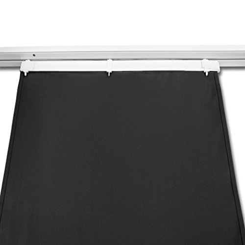 Verdunklungsgardine Moonlight Flächenvorhang inklusive Technik, modernes Wohnaccessoire bietet hervorragenden Blendschutz und ist in vielen verschiedenen Farben erhältlich (schwarz – jetblack/60×245 cm) - 2