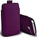 Price comparison product image I-Sonite (Dark Purple) Premium Slip In Pull Tab Sleeve Faux Leather Pouch Case Cover For Samsung Galaxy S8 Plus [XXXL]
